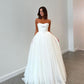 Elegant Boho Tulle Wedding Dress with Strapless Bodice       fg6393