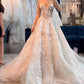 A Line Long Wedding Dress Strapless Lace Up Back Bridal Gown   fg7509