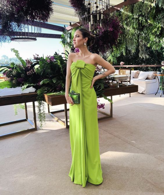 Green Strapless Long Evening Prom Gown     fg5613