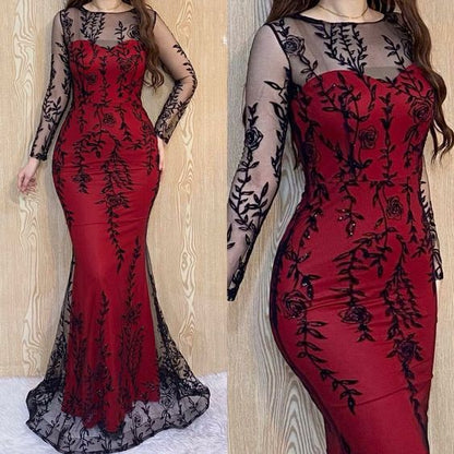 Fashion Birthday Party Gown Long Sleeve Formal Dresses     fg6607