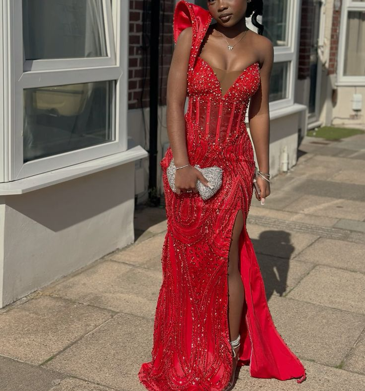 red prom dress mermaid long dress for Women, Sexy Party Dress      fg7093