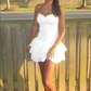 White Sweetheart A-Line Short Party Dress Homecoming Dress     fg7045