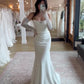 White Strapless Mermaid Long Wedding Dress        fg7314