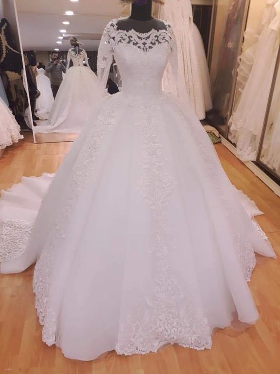 Poofy Lace Wedding Dress