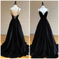 A-Line V Neck Velvet Green Long Prom Dresses, Green Velvet Formal Dress      fg4435