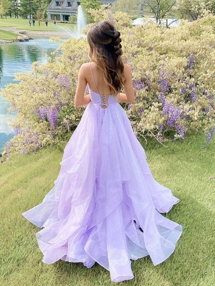 Pastel purple formal on sale dress