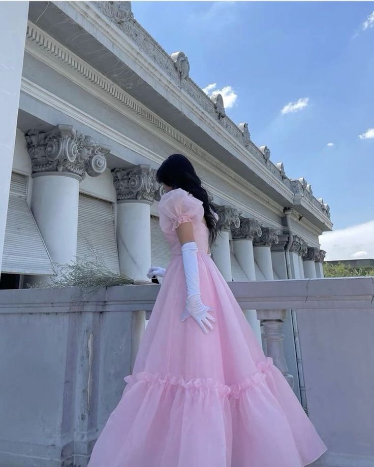 Vintage Pink Princess store Cut Ball Gown Prom Dress