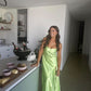 Simple Green Prom Dress,Green Formal Gown       fg4508