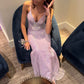 lilac prom dress Mermaid Long Formal Dresses      fg5279