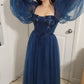 Puffy Sleeve Prom Dress Sweetheart Tulle Formal Evening Gowns Princess Dresses    fg4493