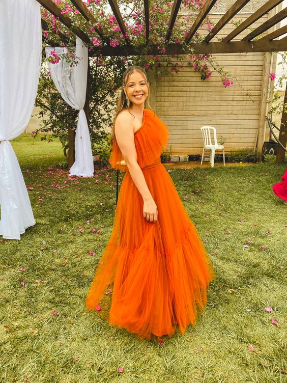 Women's Prom Dresses, Orange Long Sexy Formal Occasion Dress   fg4632