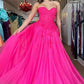 Sweetheart A-Line Long Party Dress with Appliques     fg4578