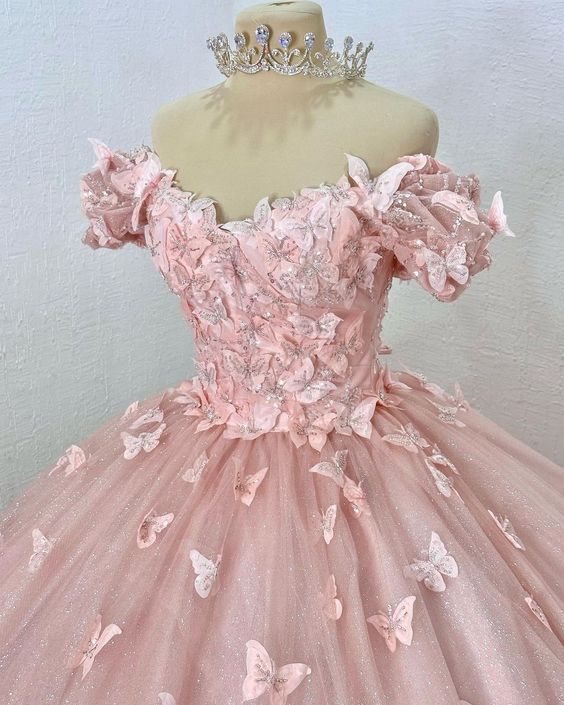 sweet 15 dresses pink