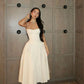 Simple Straps Sleeveless Party Dress White Prom Dress      fg5334