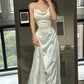 Spaghetti Straps Dress Ivory Party Prom Dress   fg4393