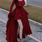 Vintage Elegant Dress Women Flare Sleeve Sweet Long Irregular Dress     fg4904