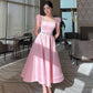 A Line Event Prom Night Dresses Satin Feather Sleeveless Evening Party Gowns Formal Occasion Dress       fg4620