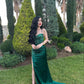 Elegant Green Dress Prom Long Fall Wedding Guest dress     fg5407