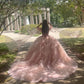 Romantic Pink Ball Gown Quinceanera Prom Dresses Sexy Lace Long Sweet 16 Dress Vestidos     fg5526