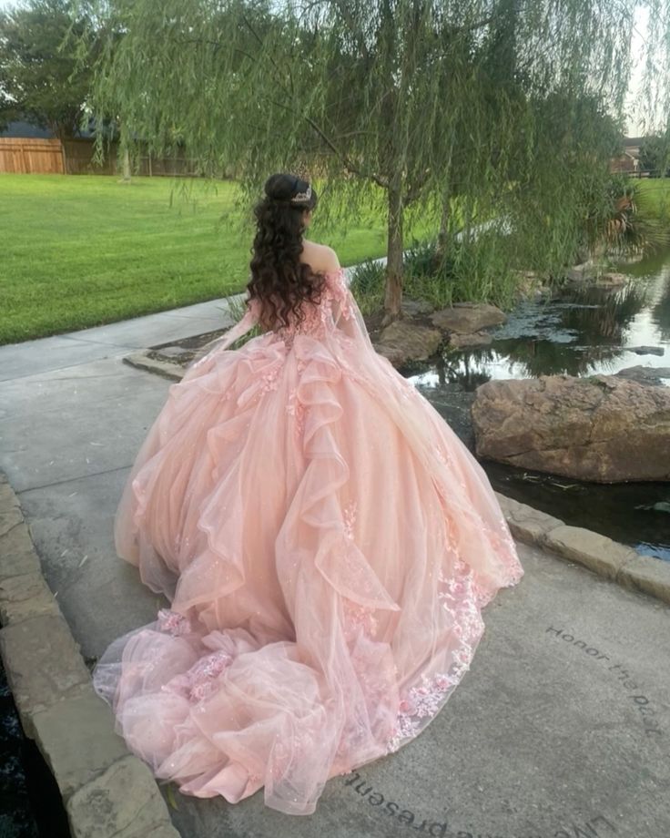 Romantic Pink Ball Gown Quinceanera ...