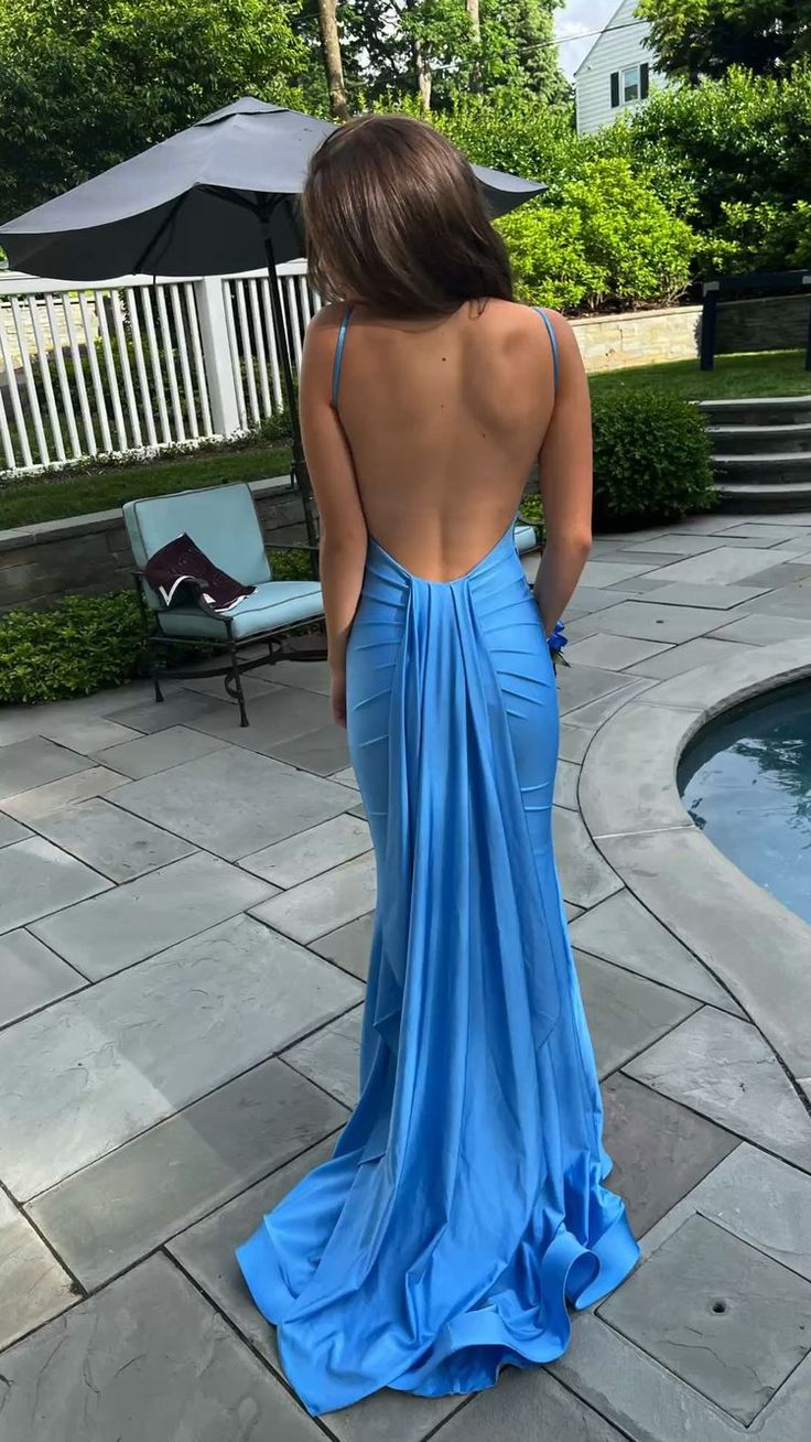 Strappy Back Long Prom Dresses