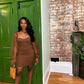 Brown Homecoming Dress Short Prom Dress,Short Party Dress     fg3797