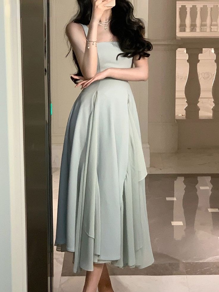 Elegant Sleeveless Female A-line Dress Summer Ladies Women Evening Dress  fg3976