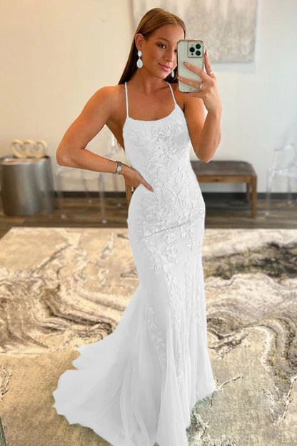 White Halter Backless Prom Dress     fg3761