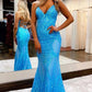 Sparkly Mermaid Backless Sequins Long Prom Dress Formal Occasion Dresses     fg3542