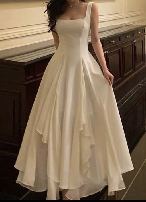 long white strapless chiffon prom dress