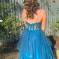 A-line Spaghetti Straps V Neck Tulle Lace Long Prom Dress Formal Dress     fg4302