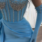 Blue Sparkly Sexy Long Prom Dress Formal Evening Dress    fg7544