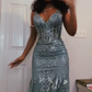 Sparkly Mermaid Long Prom Dresses Sexy Formal Evening Dress fg7550