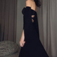 Sexy Black Long Sleeve Formal Dress Evening Dress     fg5877