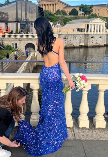 Royal Blue Sequin Mermaid Prom Dresses Evening Party Formal Gowns fg37 –  formalgowns