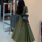 Long Dresses Women's Maxi Dress Square Neck Elegant Green prom dress      fg4685