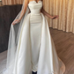 Mermaid Wedding Dresses With Detachable Skirt Sweetheart Long Sleeves Beaded With Pearls Wedding Dress    fg4119