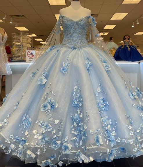 Blue quinceañera dress Ball Gown Prom Dresses Evening Gown fg2842 ...