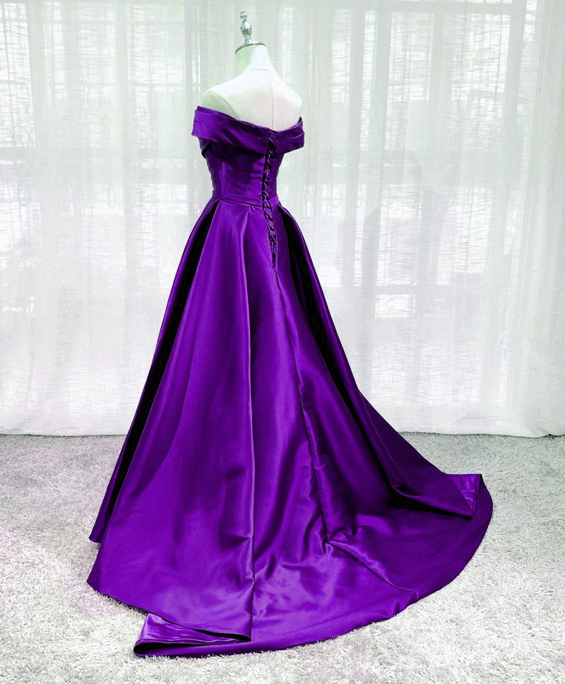 Purple 2 Piece Evening Dresses