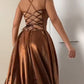 Brown prom dresses long evening dress   fg2461