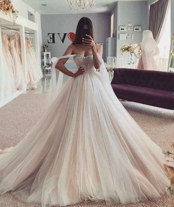 Long Wedding Dresses Sweetheart Neck Simple Cheap Prom Dress fg2114 ...