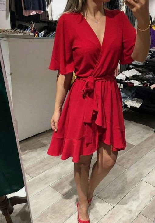 Red Short Party Dress,Cocktail Dresses    fg3047