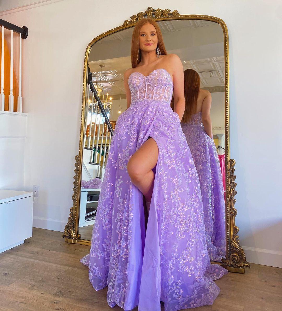 Lavender formal outlet gowns